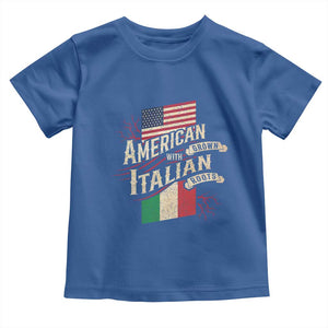 American Grown Italian Roots Patriot Toddler T Shirt TS09 Royal Blue Print Your Wear