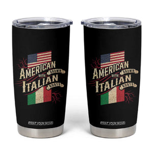American Grown Italian Roots Patriot Tumbler Cup TS09 Black Print Your Wear