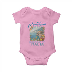 Italy Trip Baby Onesie Amalfi Coast Beautiful Beach TS09 Light Pink Print Your Wear