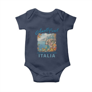 Italy Trip Baby Onesie Amalfi Coast Beautiful Beach TS09 Navy Print Your Wear