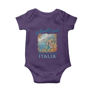 Italy Trip Baby Onesie Amalfi Coast Beautiful Beach TS09 Purple Print Your Wear