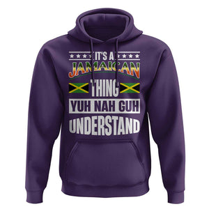 Jamaica Pride Hoodie It's A Jamaican Thing Yuh Nah Guh Understand TS09 Purple Print Your Wear