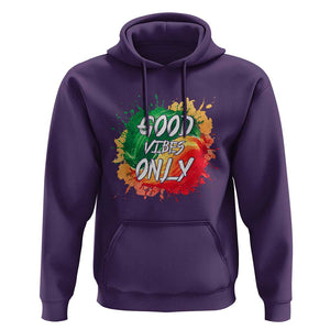 Good Vibes Only Rasta Reggae Jamaica Hoodie TS09 Purple Print Your Wear