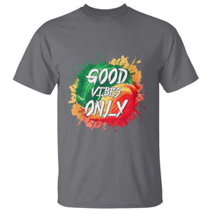 Good Vibes Only Rasta Reggae Jamaica T Shirt TS09 Charcoal Print Your Wear