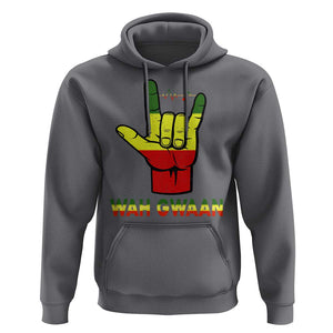 Reggae Lover Hoodie Wah Gwaan Jamaica jamaican TS09 Charcoal Print Your Wear