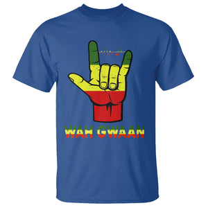 Reggae Lover T Shirt Wah Gwaan Jamaica jamaican TS09 Royal Blue Print Your Wear