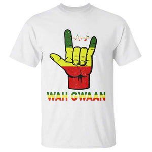 Reggae Lover T Shirt Wah Gwaan Jamaica jamaican TS09 White Print Your Wear