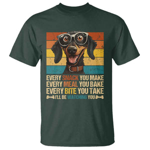 Funny Dog Lover T Shirt I'll Be Watching You TS09 Dark Forest Green Print Your Wear