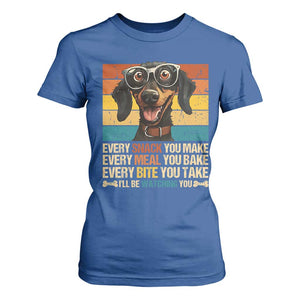 Funny Dog Lover T Shirt For Women I'll Be Watching You TS09 Royal Blue Print Your Wear