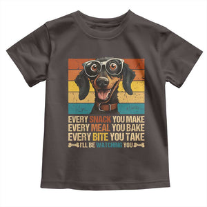 Funny Dog Lover Toddler T Shirt I'll Be Watching You TS09 Dark Chocolate Print Your Wear