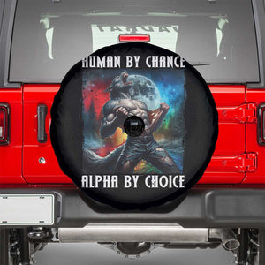 Alpha Wolf Spare Tire Cover Human By Chance Alpha By Choice TS09 Black Print Your Wear