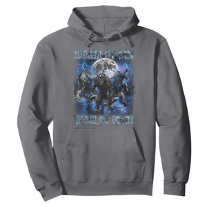 Alpha Wolf Hoodie Human By Day Sigma By Night TS09 Charcoal Print Your Wear