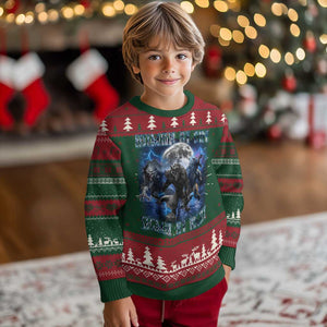 Alpha Wolf Ugly Christmas Sweater Human By Day Sigma By Night TS09 Christmas Print Your Wear
