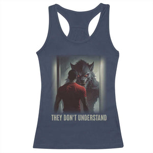 Alpha Wolf They Don't Understand Racerback Tank Top TS09 Navy Print Your Wear