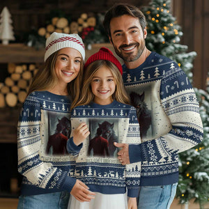 Alpha Wolf They Don't Understand Ugly Christmas Sweater TS09 Navy Print Your Wear