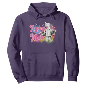 Funny Alpha Male Unicorn Hoodie TS09 Purple Print Your Wear