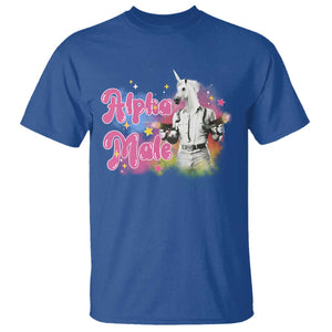 Funny Alpha Male Unicorn T Shirt TS09 Royal Blue Print Your Wear