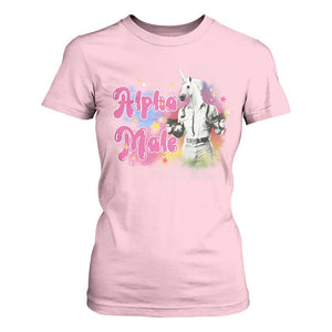 Funny Alpha Male Unicorn T Shirt For Women TS09 Light Pink Print Your Wear