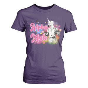 Funny Alpha Male Unicorn T Shirt For Women TS09 Purple Print Your Wear