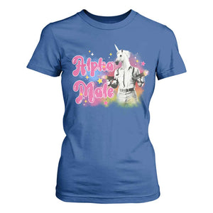 Funny Alpha Male Unicorn T Shirt For Women TS09 Royal Blue Print Your Wear