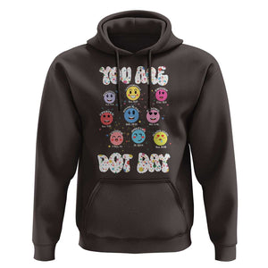 Christian Hippie Face You Are Dot Day Hoodie TS09 Dark Chocolate Print Your Wear