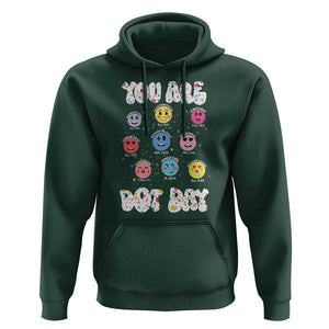 Christian Hippie Face You Are Dot Day Hoodie TS09 Dark Forest Green Print Your Wear