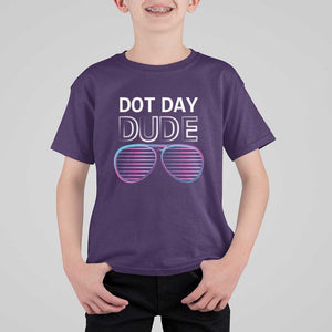 Dot Day Dude T Shirt For Kid Cool Dot Sunglass TS09 Purple Print Your Wear