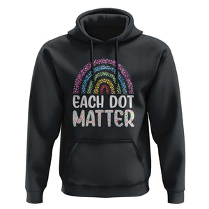 Happy Dot Day Hoodie Each Dot Matters Polka Dot Rainbow TS09 Black Print Your Wear
