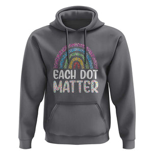 Happy Dot Day Hoodie Each Dot Matters Polka Dot Rainbow TS09 Charcoal Print Your Wear