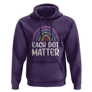 Happy Dot Day Hoodie Each Dot Matters Polka Dot Rainbow TS09 Purple Print Your Wear