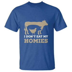 Funny Vegetarian T Shirt I Don't Eat My Homies TS09 Royal Blue Print Your Wear