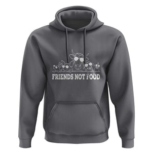 Vegetarian Hoodie Friends Not Food TS09 Charcoal Print Your Wear