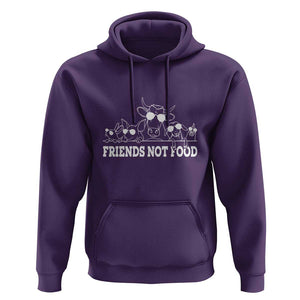 Vegetarian Hoodie Friends Not Food TS09 Purple Print Your Wear