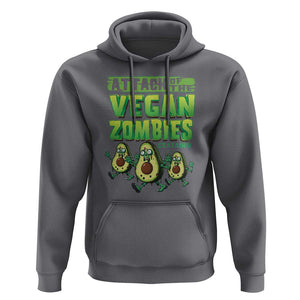 Halloween Vegetarian Hoodie Attack of the Vegan Zombies TS09 Charcoal Print Your Wear