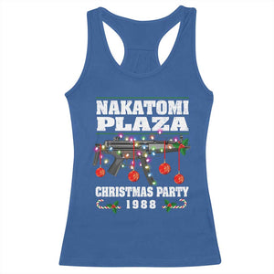 Christmas Nakatomi Plaza 1988 Racerback Tank Top Christmas Lights Machine Gun TS09 Royal Blue Print Your Wear