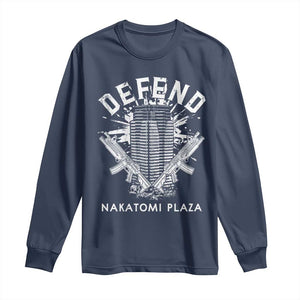 Defend Nakatomi Plaza Funny Christmas Long Sleeve Shirt TS09 Navy Print Your Wear