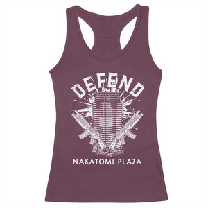 Defend Nakatomi Plaza Funny Christmas Racerback Tank Top TS09 Maroon Print Your Wear