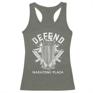 Defend Nakatomi Plaza Funny Christmas Racerback Tank Top TS09 Military Green Print Your Wear