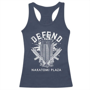Defend Nakatomi Plaza Funny Christmas Racerback Tank Top TS09 Navy Print Your Wear