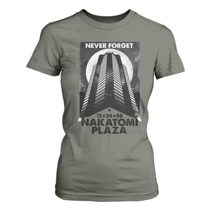 Never Forget Nakatomi Plaza 1988 T Shirt For Women TS09 Military Green Print Your Wear