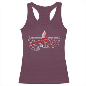Nakatomi Plaza Christmas Party 1988 Racerback Tank Top TS09 Maroon Print Your Wear