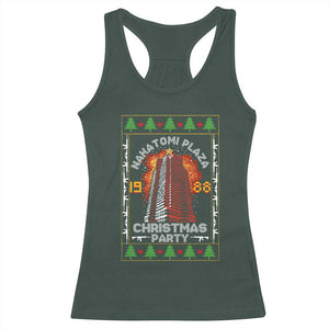 Nakatomi Plaza Christmas Party 1988 Machine Gun Racerback Tank Top TS09 Dark Forest Green Print Your Wear