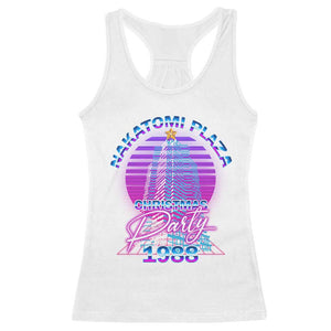 Nakatomi Plaza Christmas Party 1988 Vaporwave Racerback Tank Top TS09 White Print Your Wear