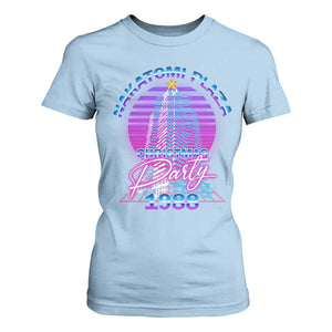 Nakatomi Plaza Christmas Party 1988 Vaporwave T Shirt For Women TS09 Light Blue Print Your Wear