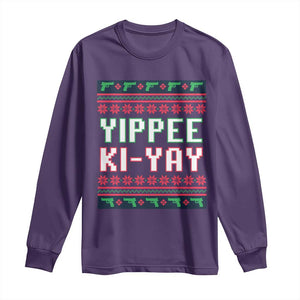 Funny Christmas Nakatomi Plaza Yipee Ki-Yay Long Sleeve Shirt TS09 Purple Print Your Wear