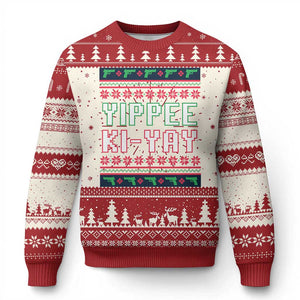 Funny Christmas Nakatomi Plaza Yipee Ki-Yay Ugly Christmas Sweater TS09 Red Print Your Wear