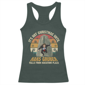 Funny Nakatomi Plaza Racerback Tank Top It's Not Christmas Until Hans Gruber Falls TS09 Dark Forest Green Print Your Wear