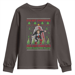 Xmas Nakatomi Plaza Youth Sweatshirt It's Not Christmas Until Hans Gruber Falls TS09 Dark Chocolate Print Your Wear
