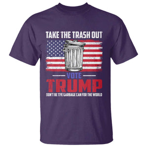 Trump 2024 T Shirt Dont Be The Garbage Can For The World Take The Trash Out TS09 Purple Print Your Wear