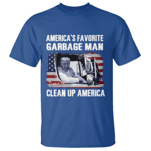 Trump 2024 T Shirt America's Favorite Garbage Man Time To Clean Up American TS09 Royal Blue Print Your Wear